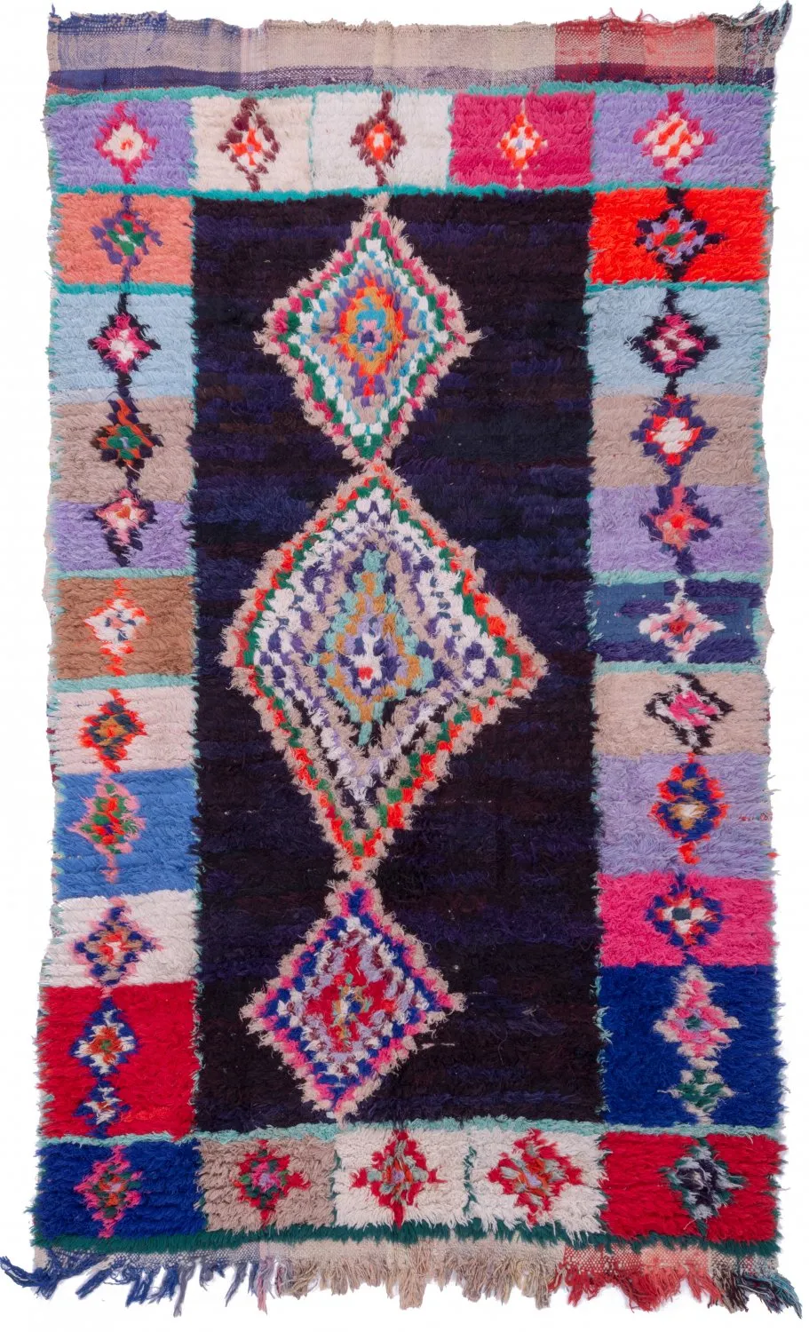 Marockansk Boucherouite-matta 250 x 145 cm