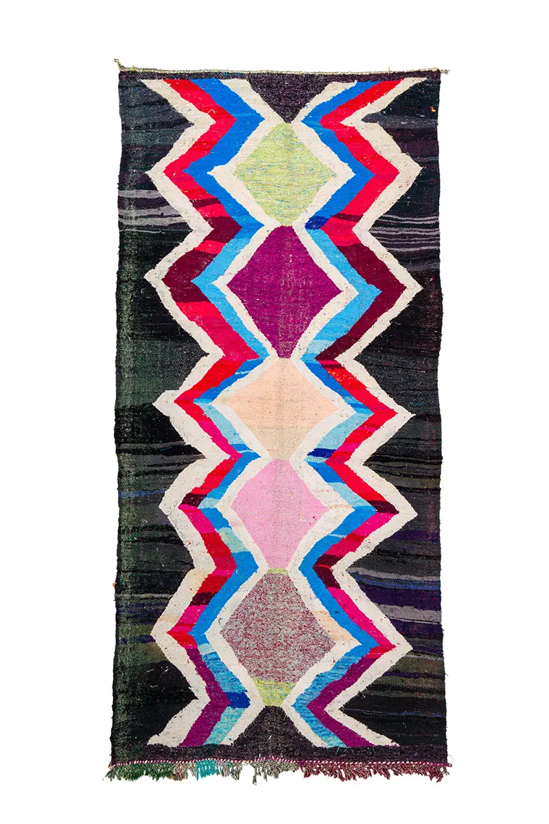 Koberec Berbere Marocký Boucherouite 150 x 315 cm