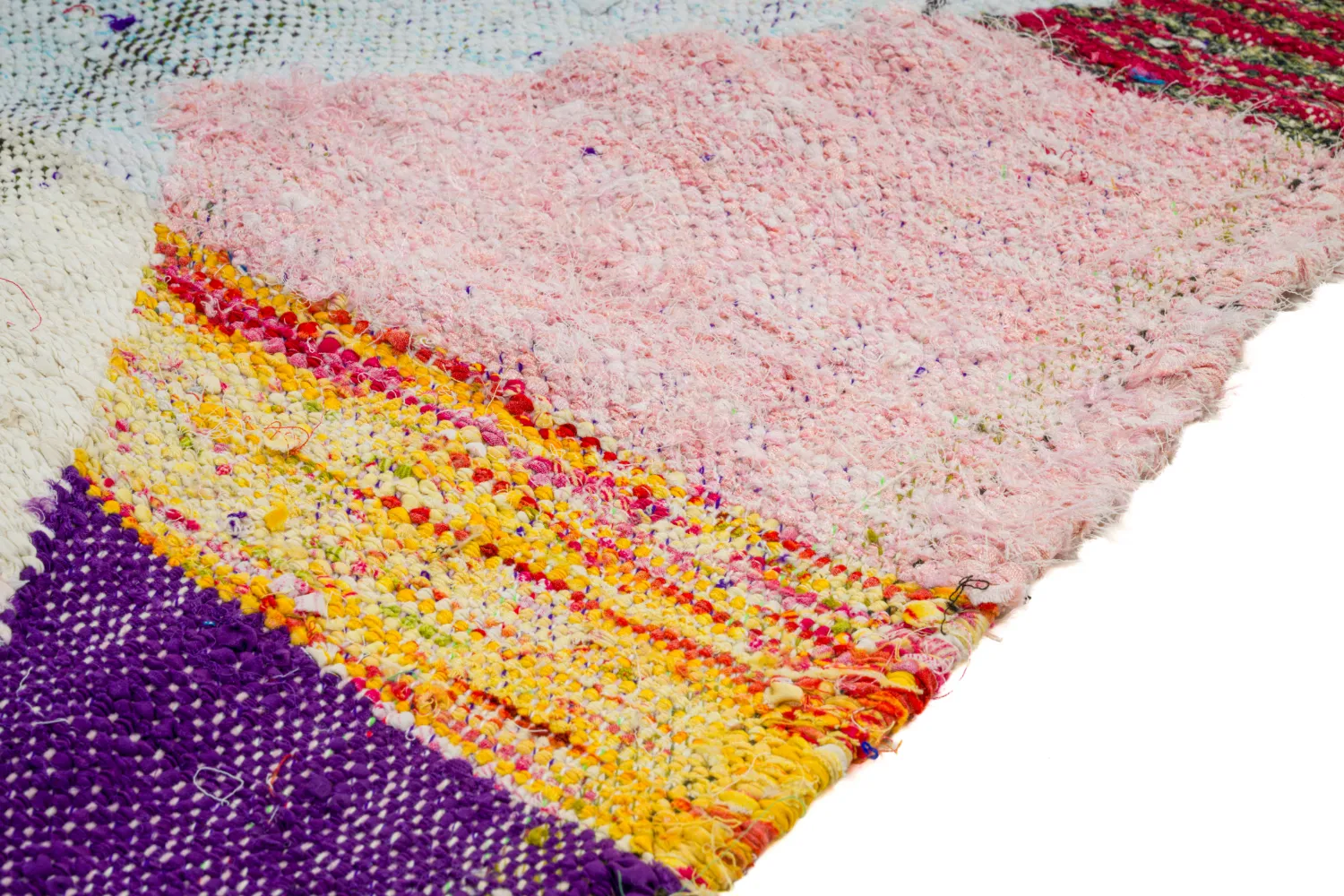 Koberec Berbere Marocký Boucherouite 140 x 255 cm