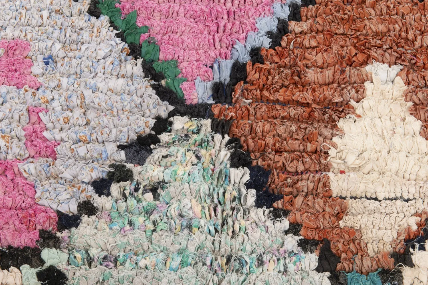 Marockansk Boucherouite-matta 195 x 165 cm
