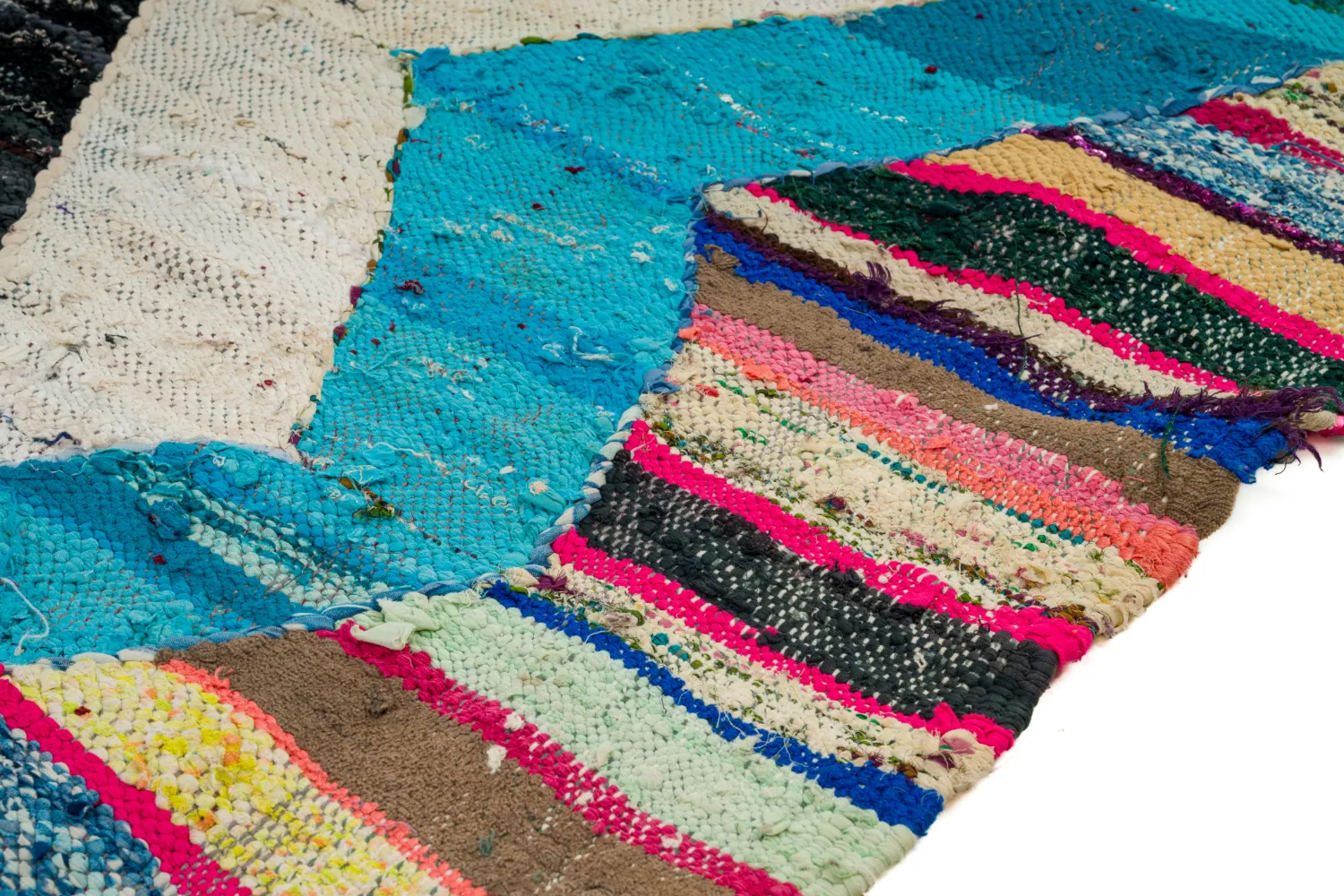 Koberec Berbere Marocký Boucherouite 140 x 255 cm