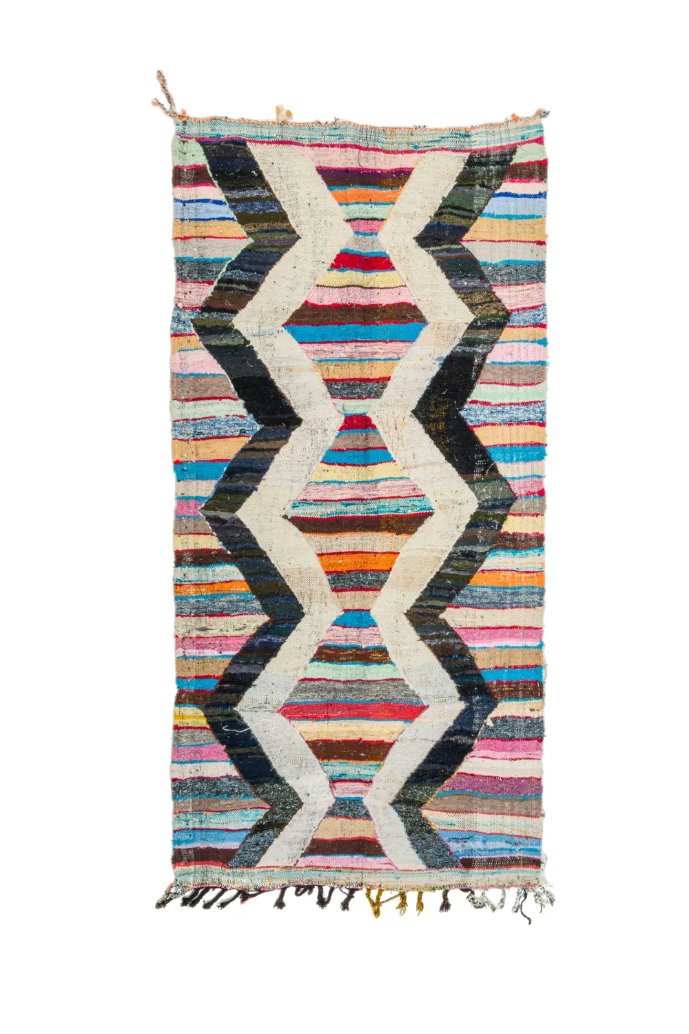 Koberec Berbere Marocký Boucherouite 125 x 265 cm