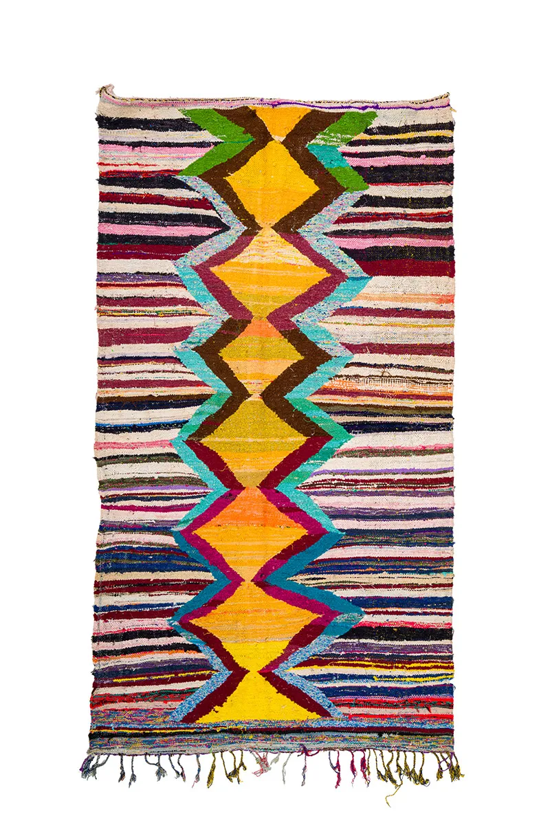 Koberec Berbere Marocký Boucherouite 150 x 285 cm