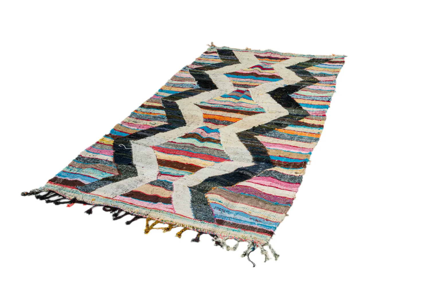 Koberec Berbere Marocký Boucherouite 125 x 265 cm