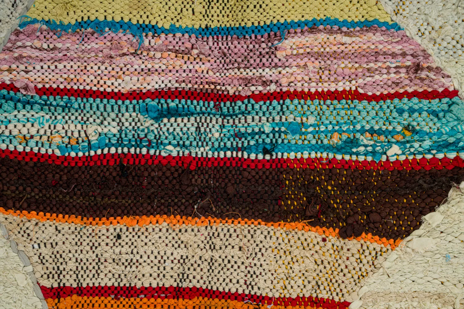 Koberec Berbere Marocký Boucherouite 125 x 265 cm