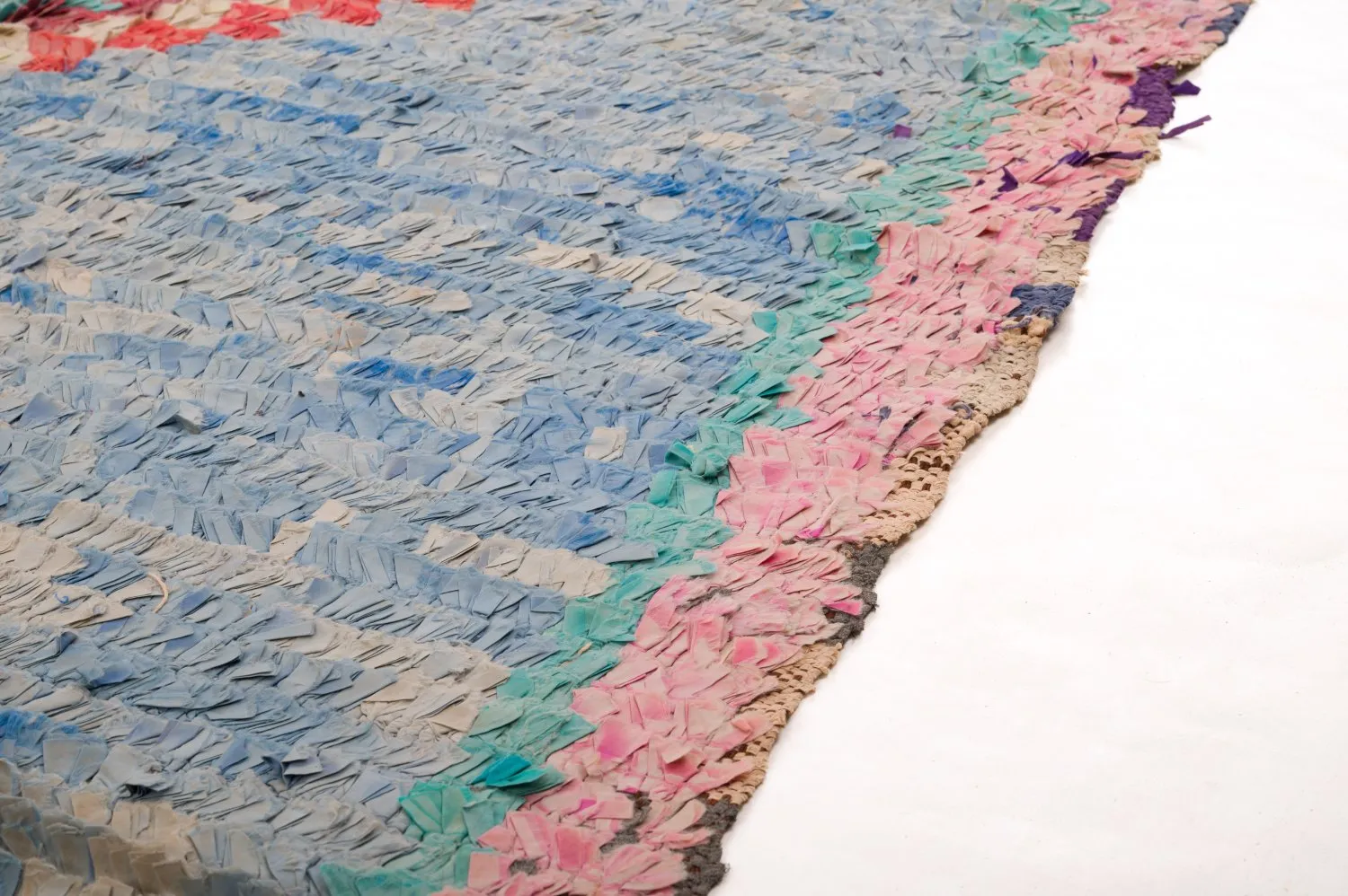 Marocký berberský koberec Boucherouite 125 x 340 cm