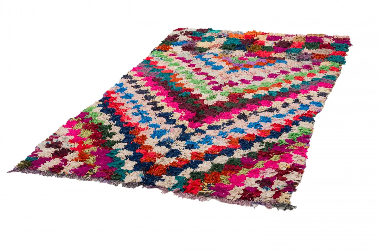 Koberec Berbere Marocký Boucherouite 245 x 135 cm