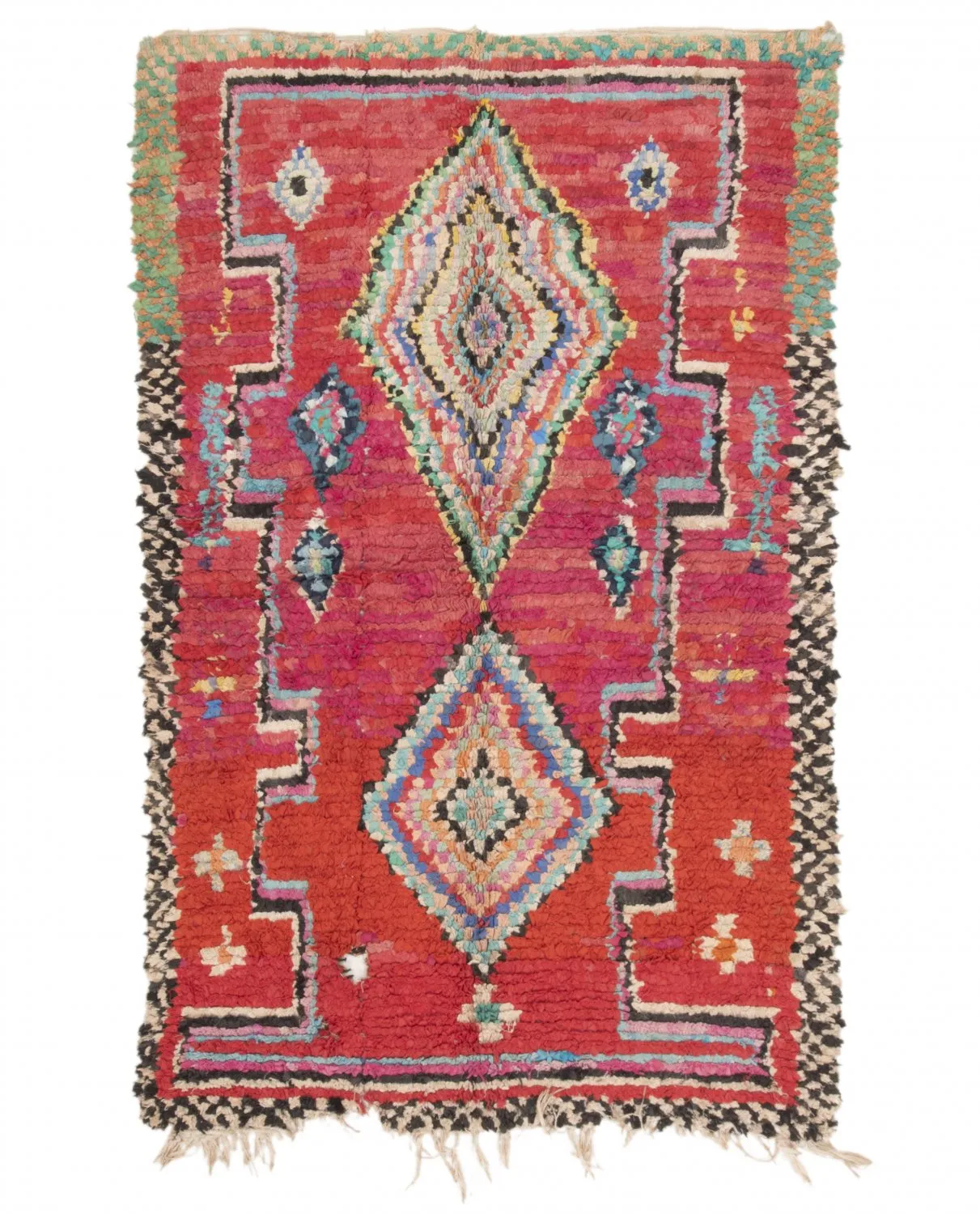 Marockansk Boucherouite-matta 185 x 110 cm
