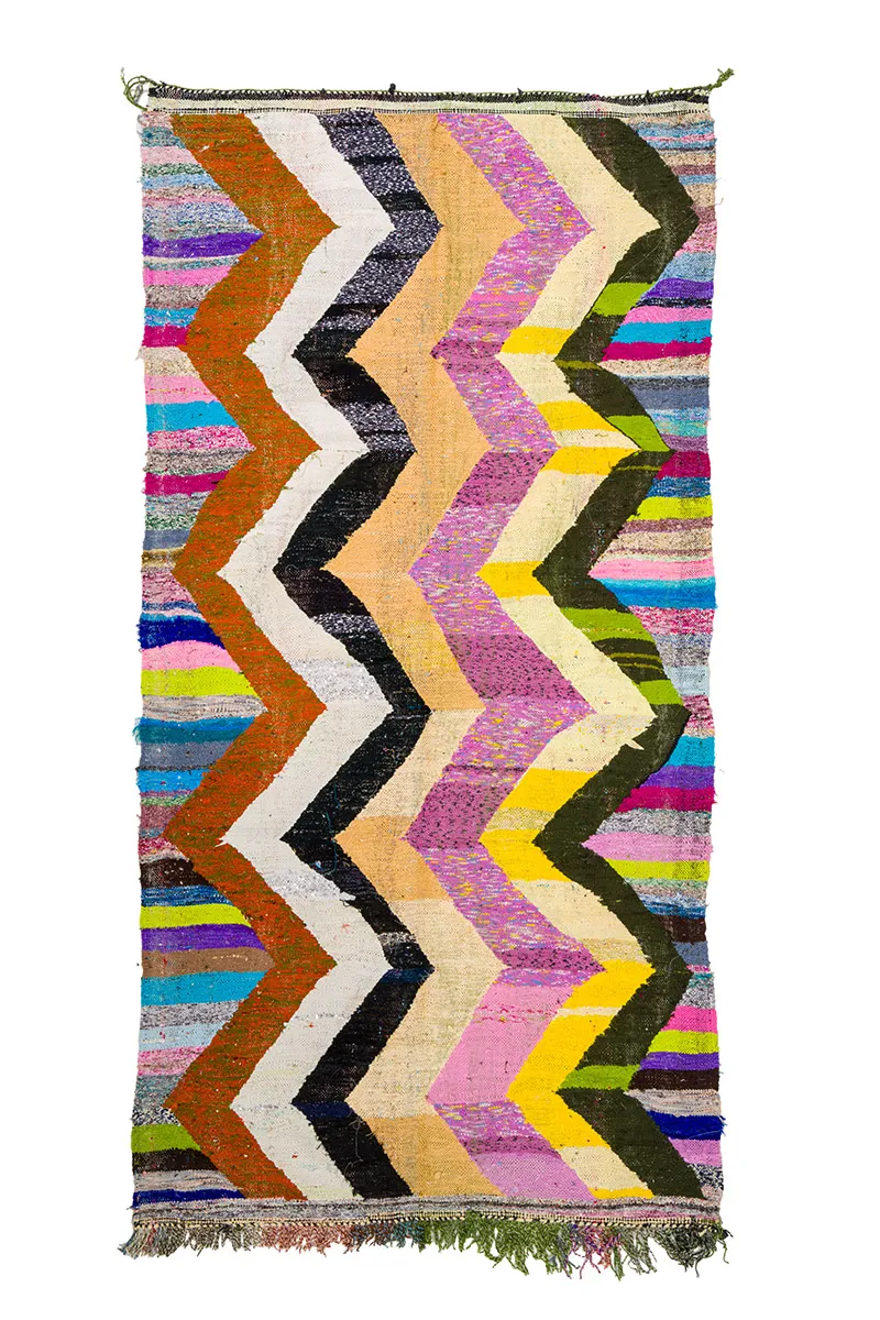 Koberec Berbere Marocký Boucherouite 145 x 290 cm