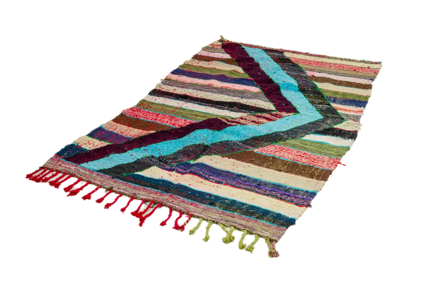 Koberec Berbere Marocký Boucherouite 115 x 215 cm