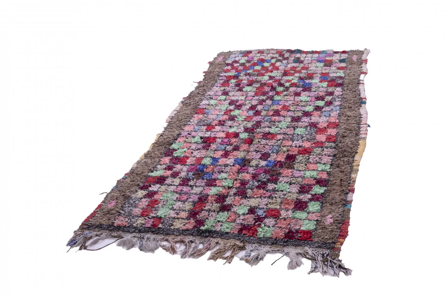 Marockansk Boucherouite-matta 285 x 125 cm