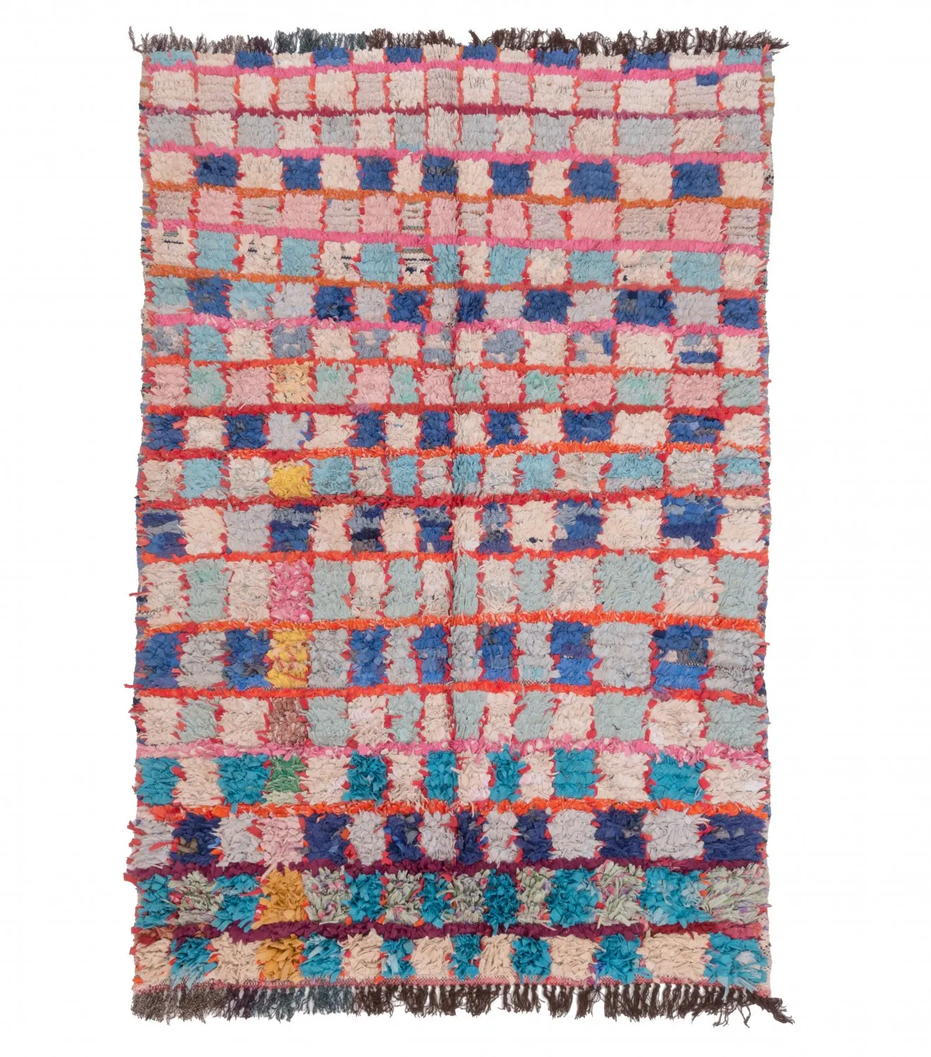 Marockansk Boucherouite-matta 195 x 130 cm