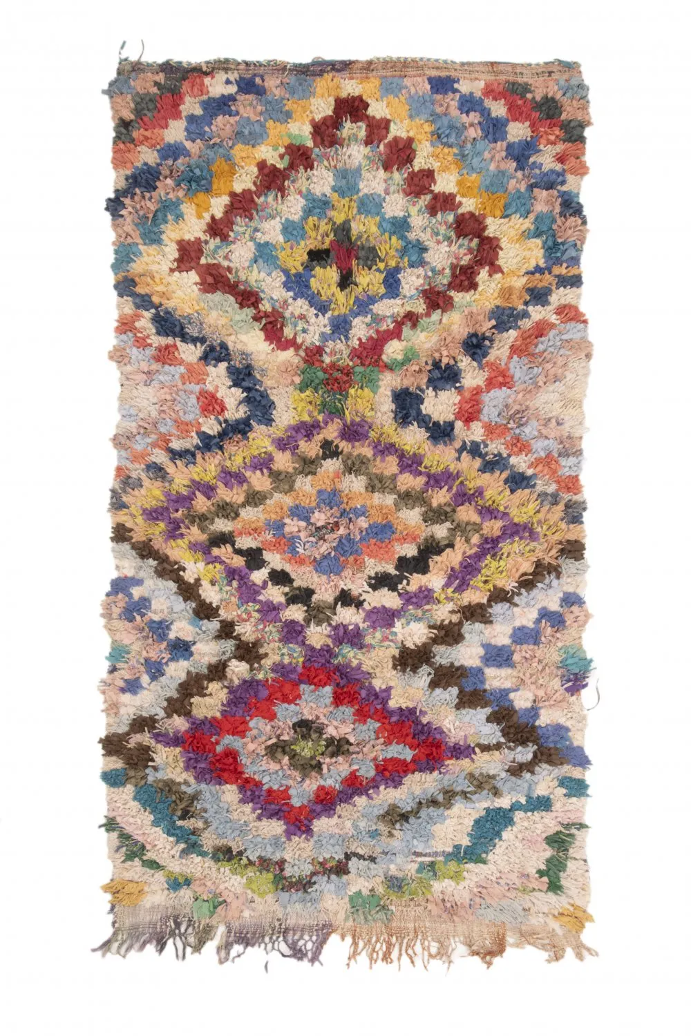 Marockansk Boucherouite-matta 230 x 125 cm