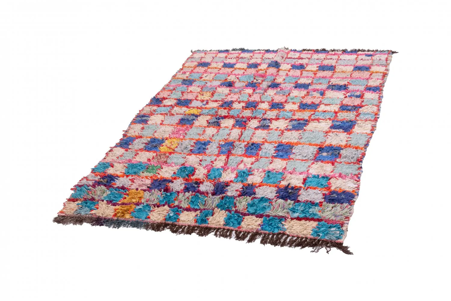 Marockansk Boucherouite-matta 195 x 130 cm