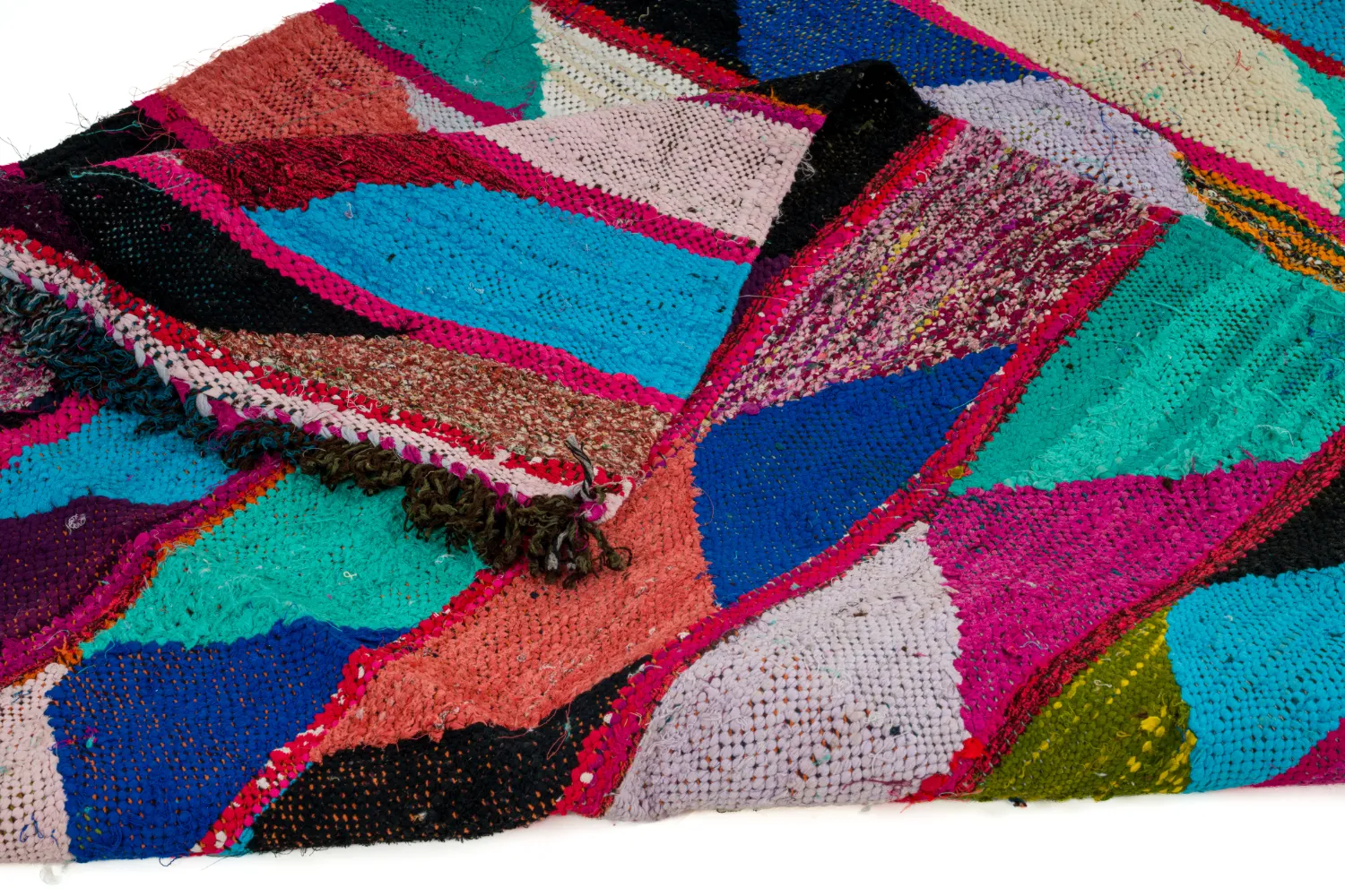 Koberec Berbere Marocký Boucherouite 125 x 260 cm