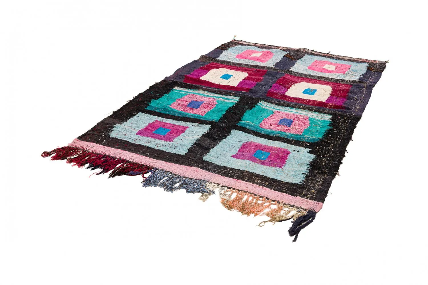 Koberec Berbere Marocký Boucherouite 140 x 225 cm