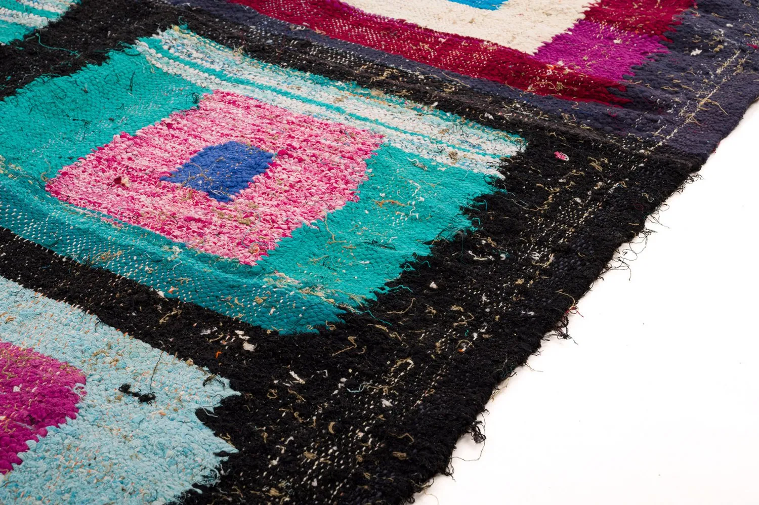 Koberec Berbere Marocký Boucherouite 140 x 225 cm