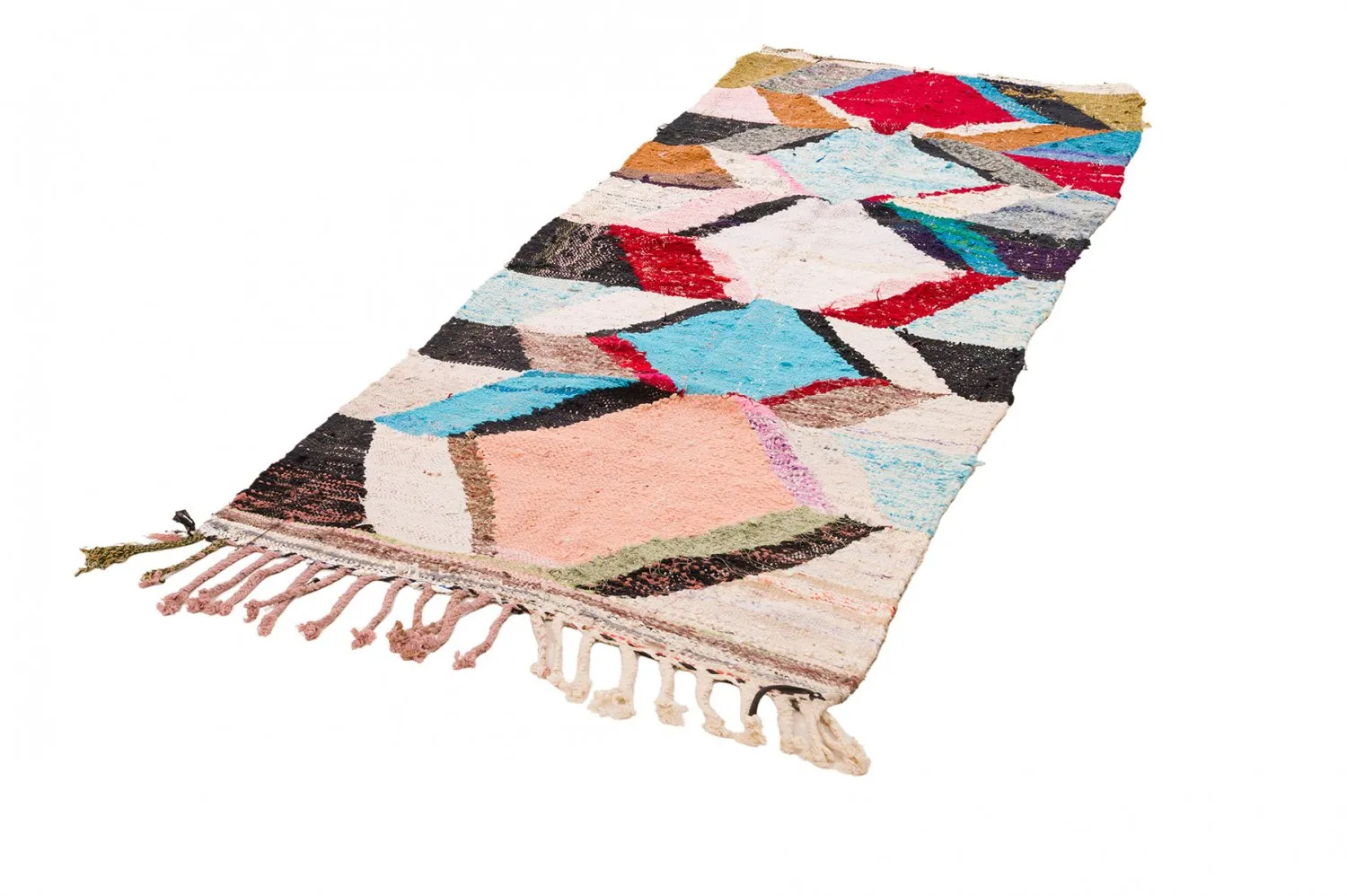 Marocký Berberský koberec Boucherouite 370 x 190 cm