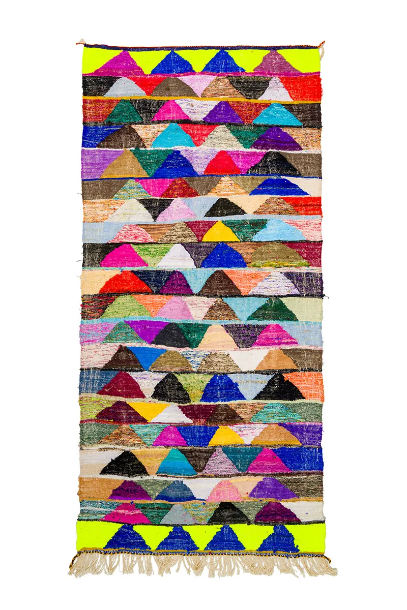 Koberec Berbere Marocký Boucherouite 135 x 290 cm