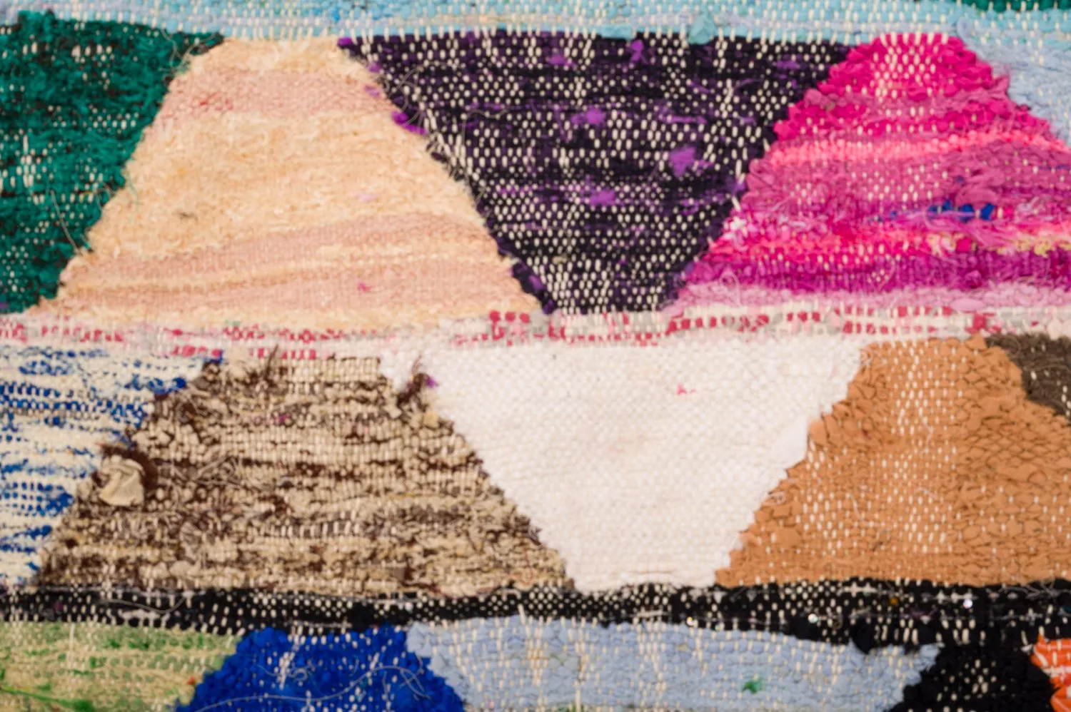 Koberec Berbere Marocký Boucherouite 135 x 290 cm