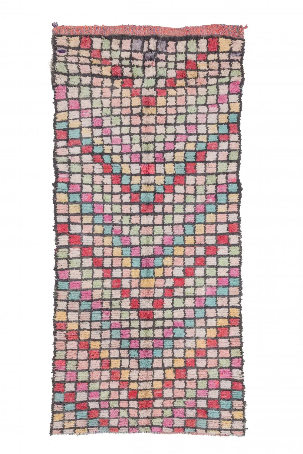 Marocký berberský koberec Boucherouite 275 x 125 cm
