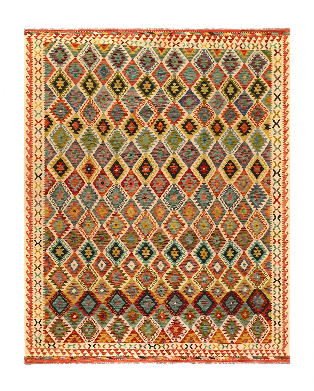 Orientálny kilimový koberec 394 x 309 cm