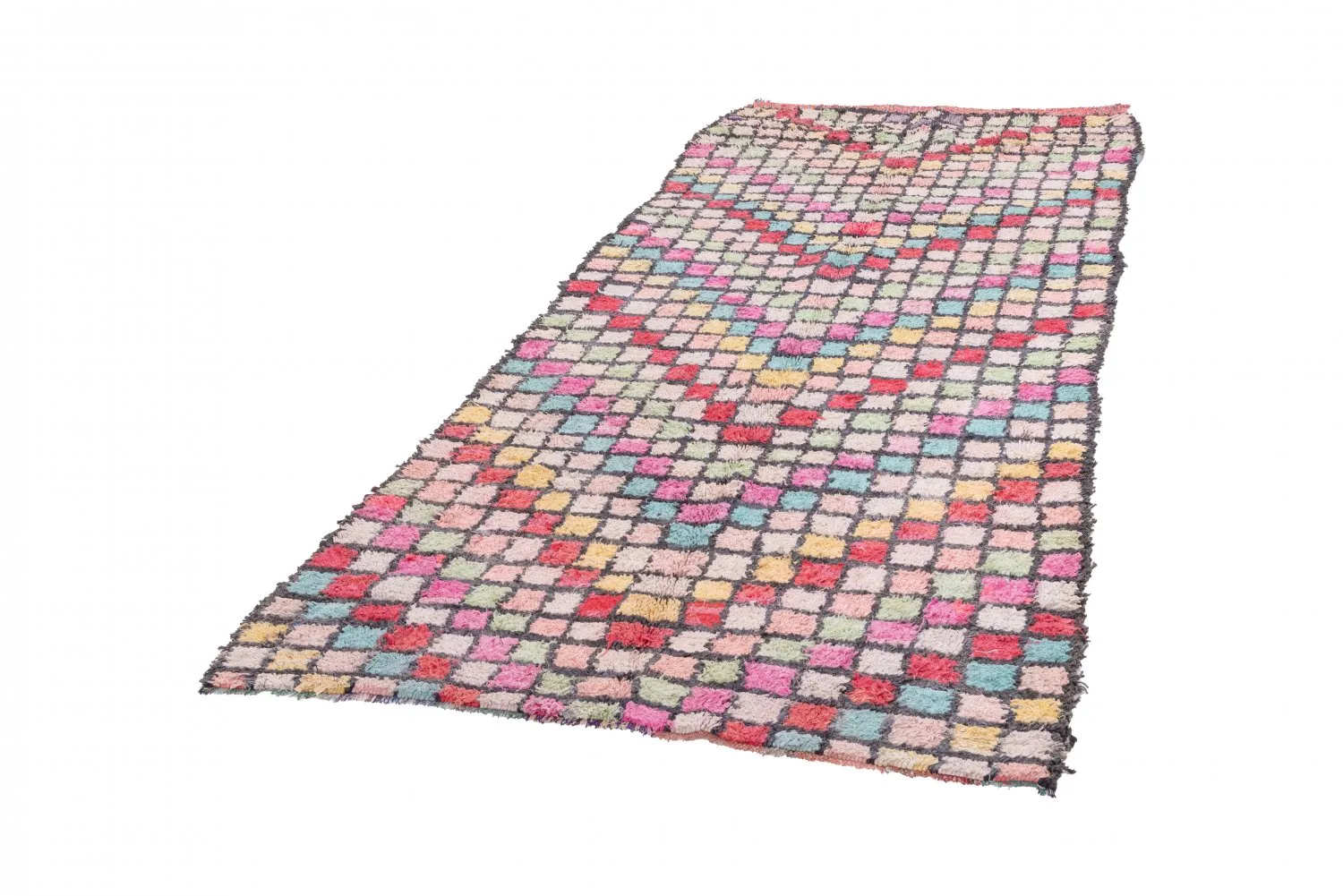 Marocký berberský koberec Boucherouite 275 x 125 cm