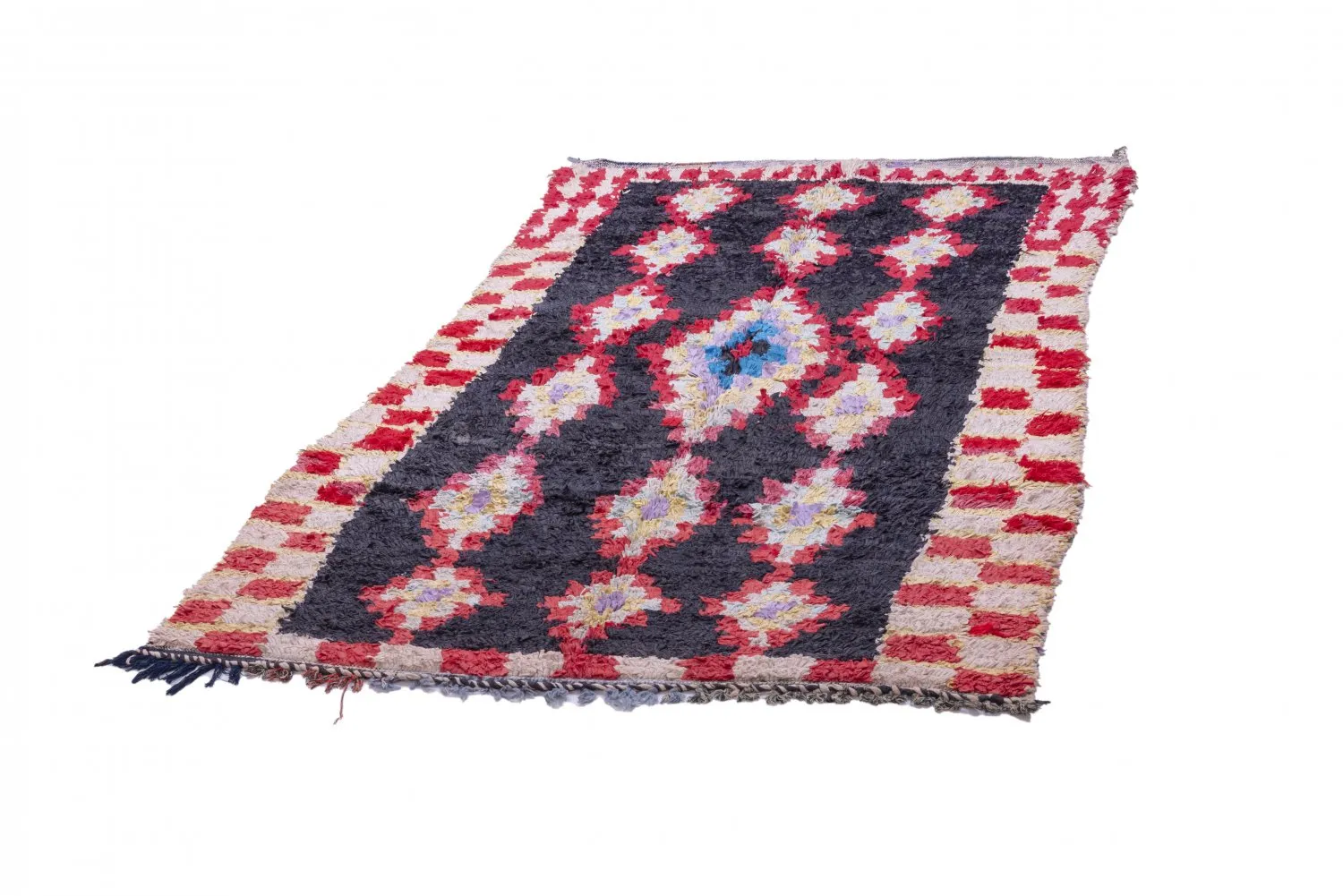 Marockansk Boucherouite-matta 235 x 130 cm