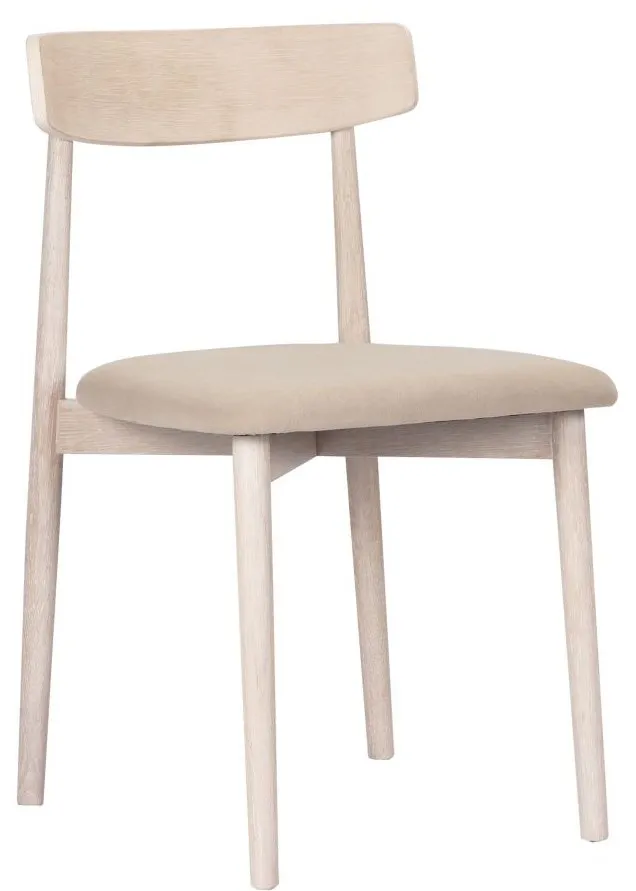 Stol - Ystad (vit ek/beige) - 2 st