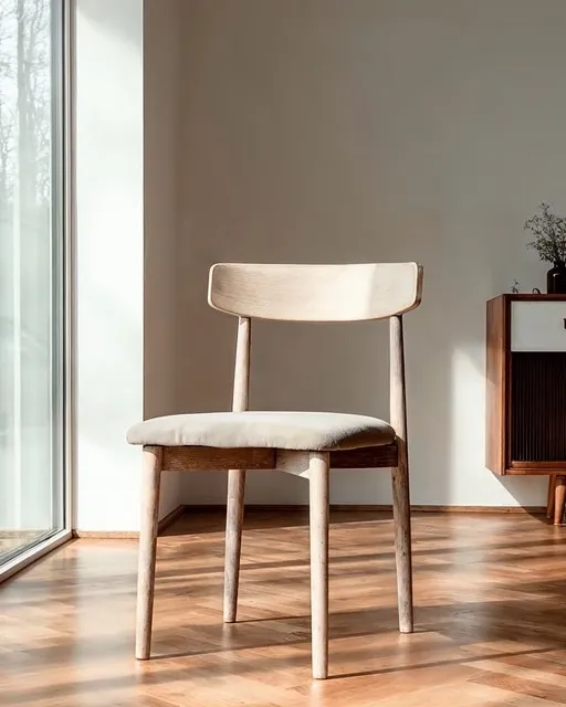 Stol - Ystad (vit ek/beige) - 2 st