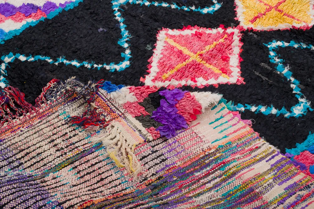 Koberec Berbere Marocký Boucherouite 250 x 155 cm