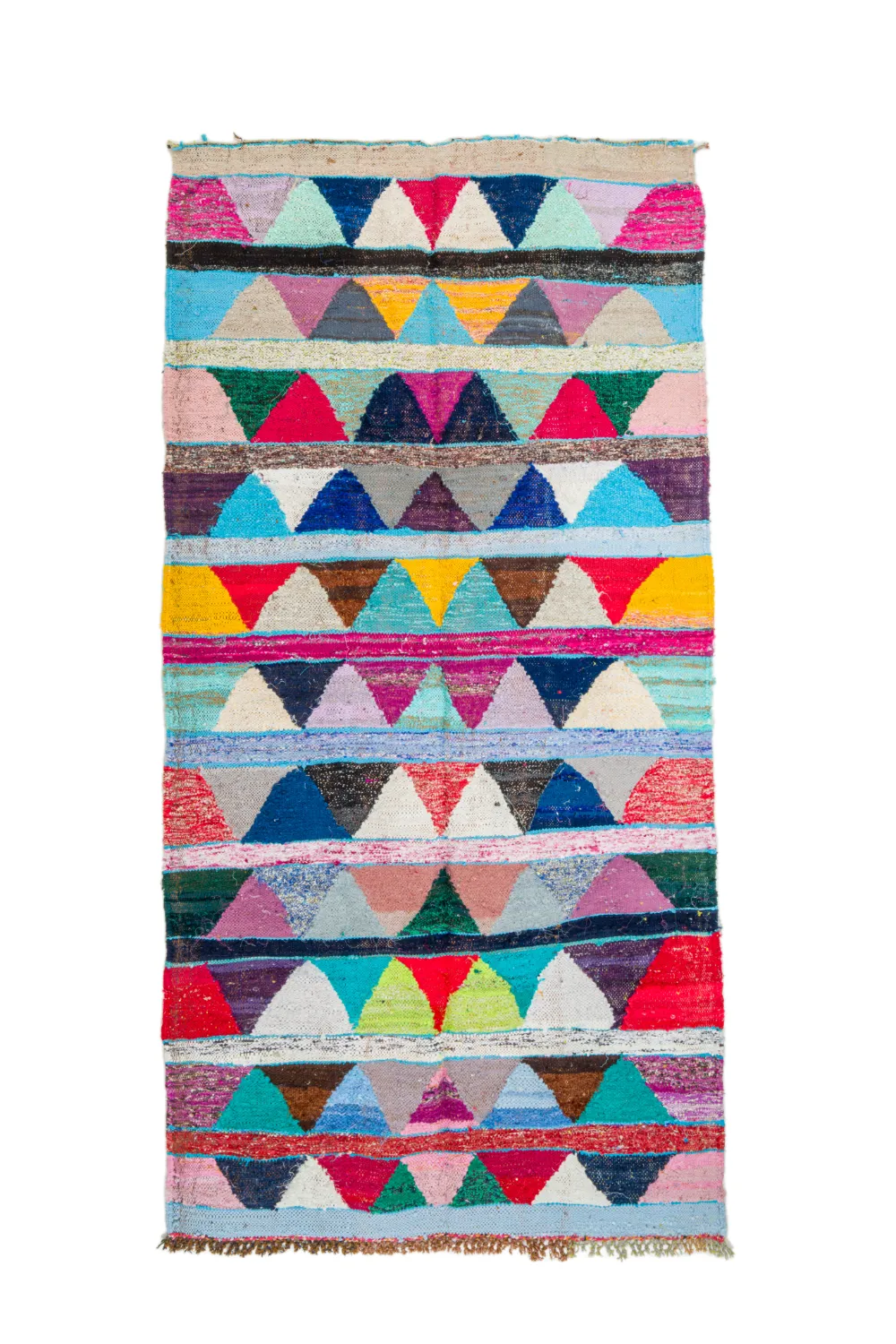 Koberec Berbere Marocký Boucherouite 135 x 265 cm