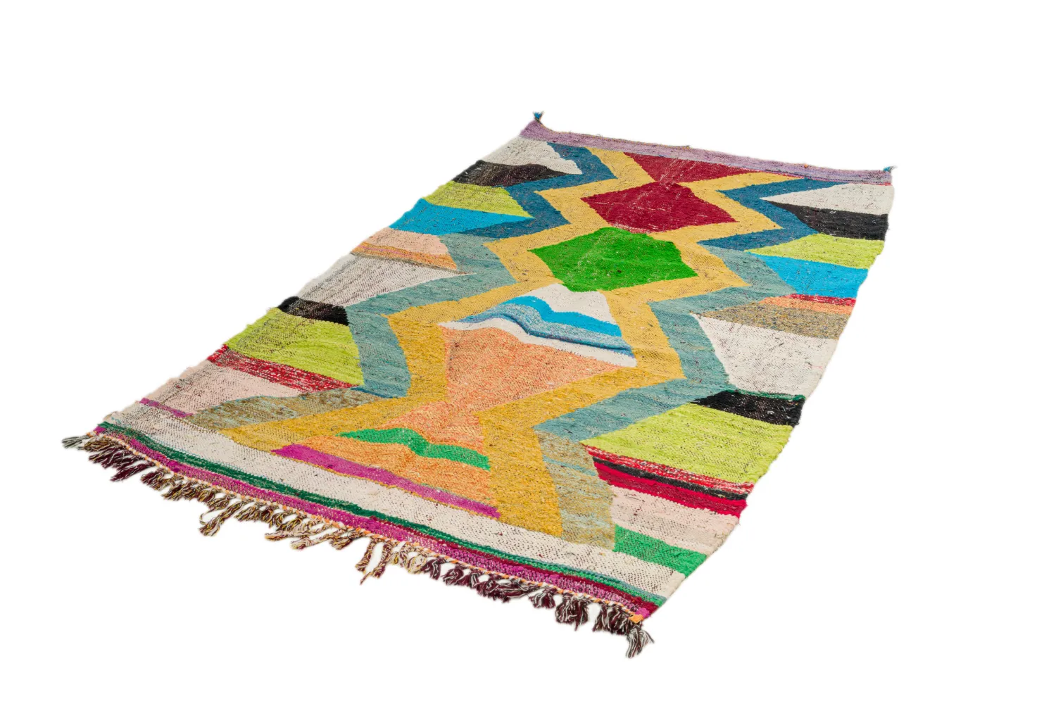 Koberec Berbere Marocký Boucherouite 125 x 230 cm