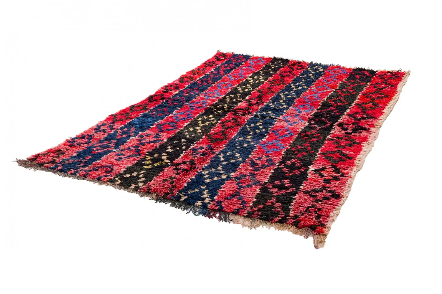 Marocký berberský koberec Boucherouite 135 x 205 cm