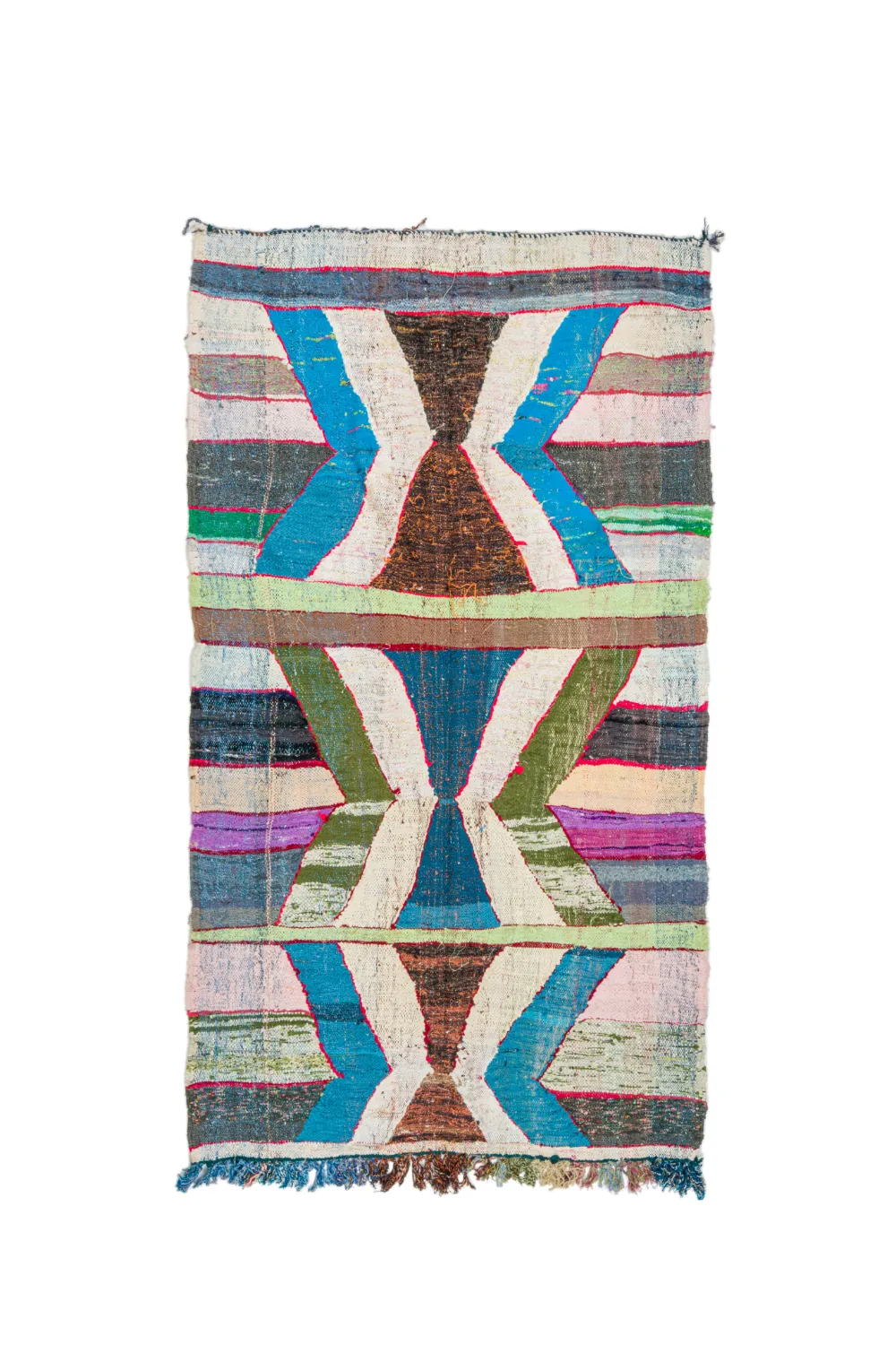 Koberec Berbere Marocký Boucherouite 140 x 250 cm