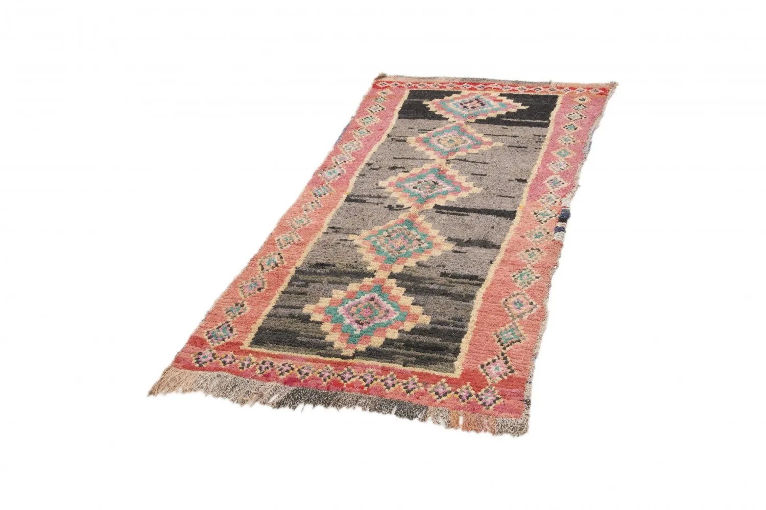 Marockansk Boucherouite-matta 225 x 105 cm