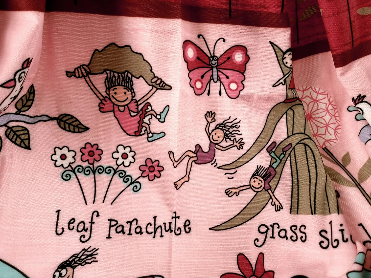 Záclona - Pink Friends (ružová)