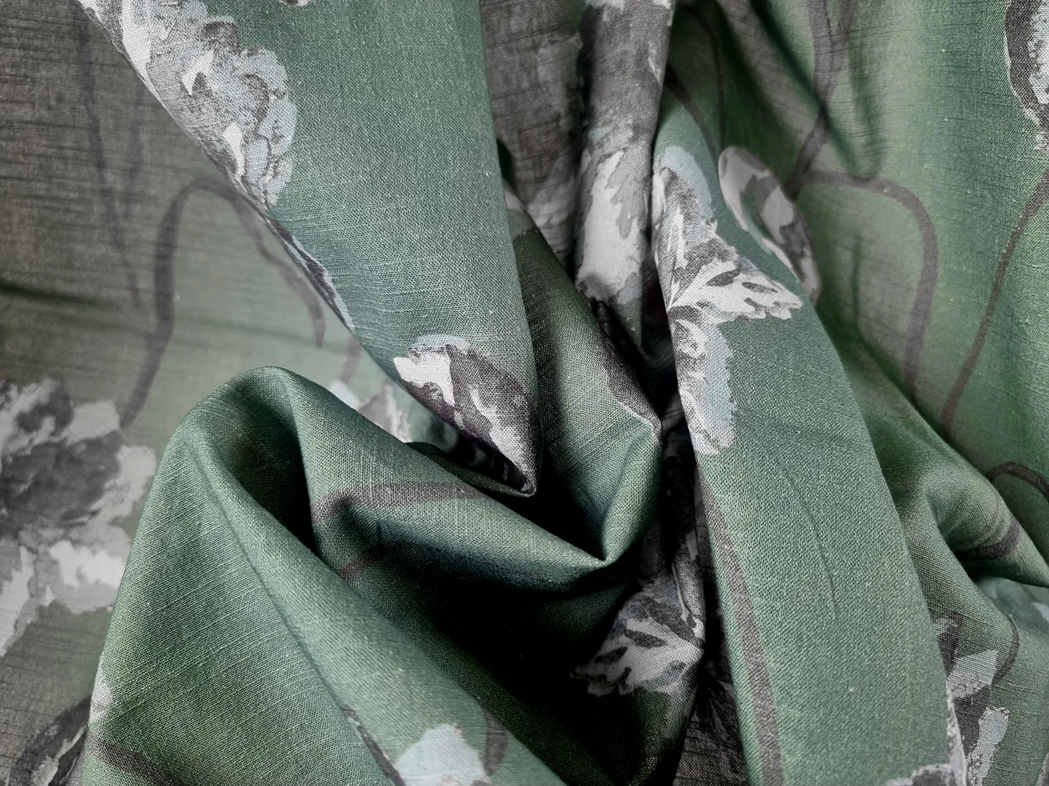 Záclony - Záclona z bavlny Alegria (zelená)