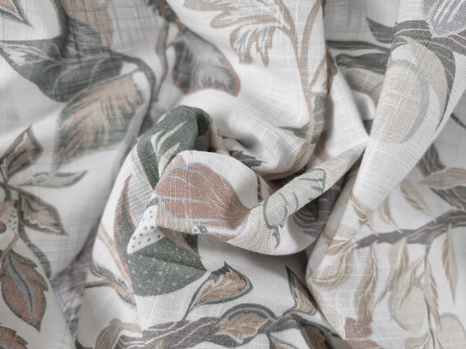 Záclony - Bavlnená záclona - Serena (šedá/bežová)