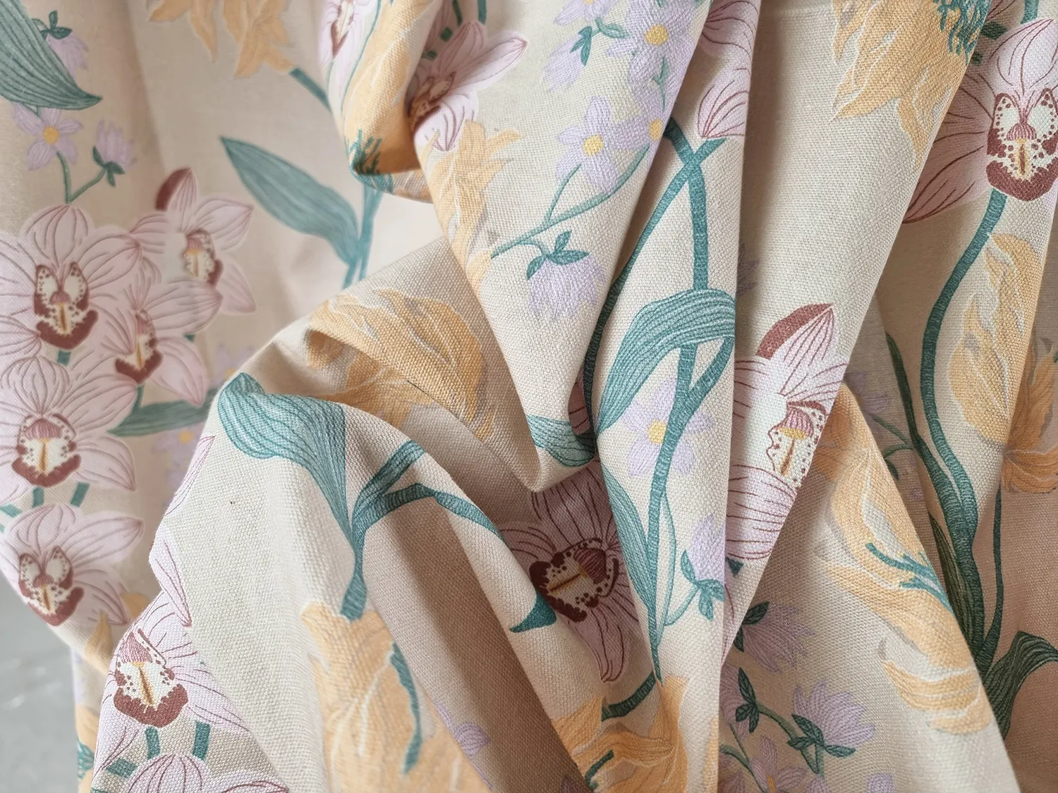 Záclony - Bavlnená záclona - Florina (ružová)