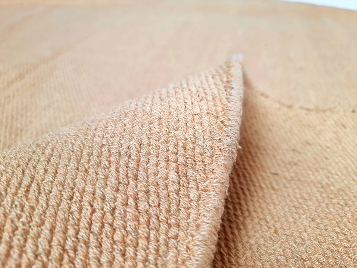 Kruhový bavlnený koberec - Billie (béžový)