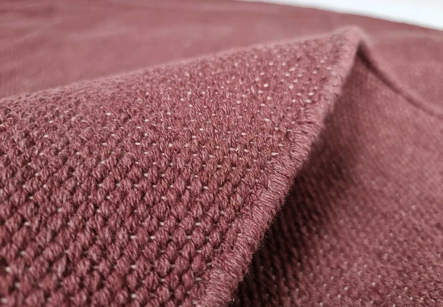 Kruhová bavlnená rohož - Billie (bordová)