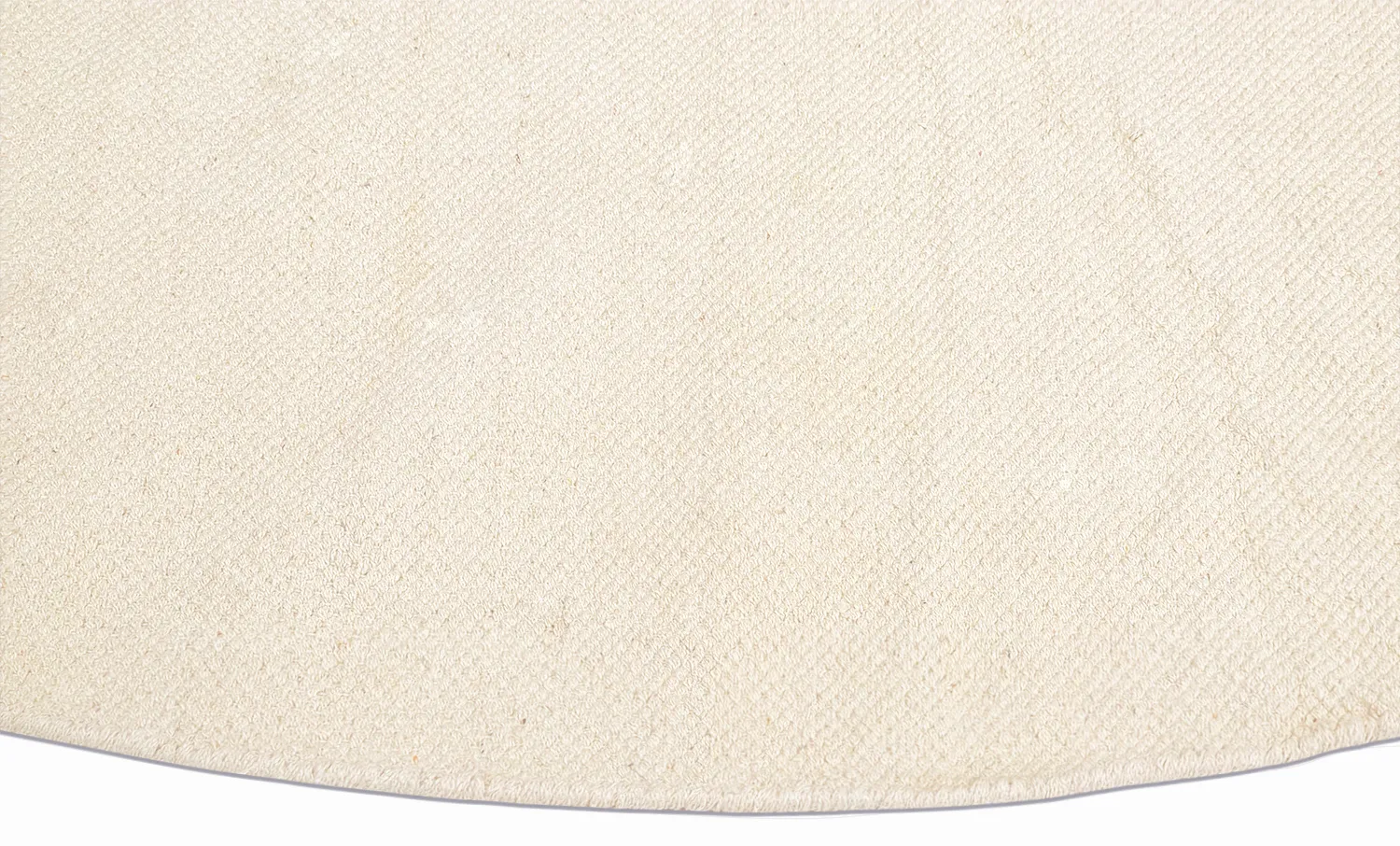 Kruhový bavlnený koberec - Billie (biely)