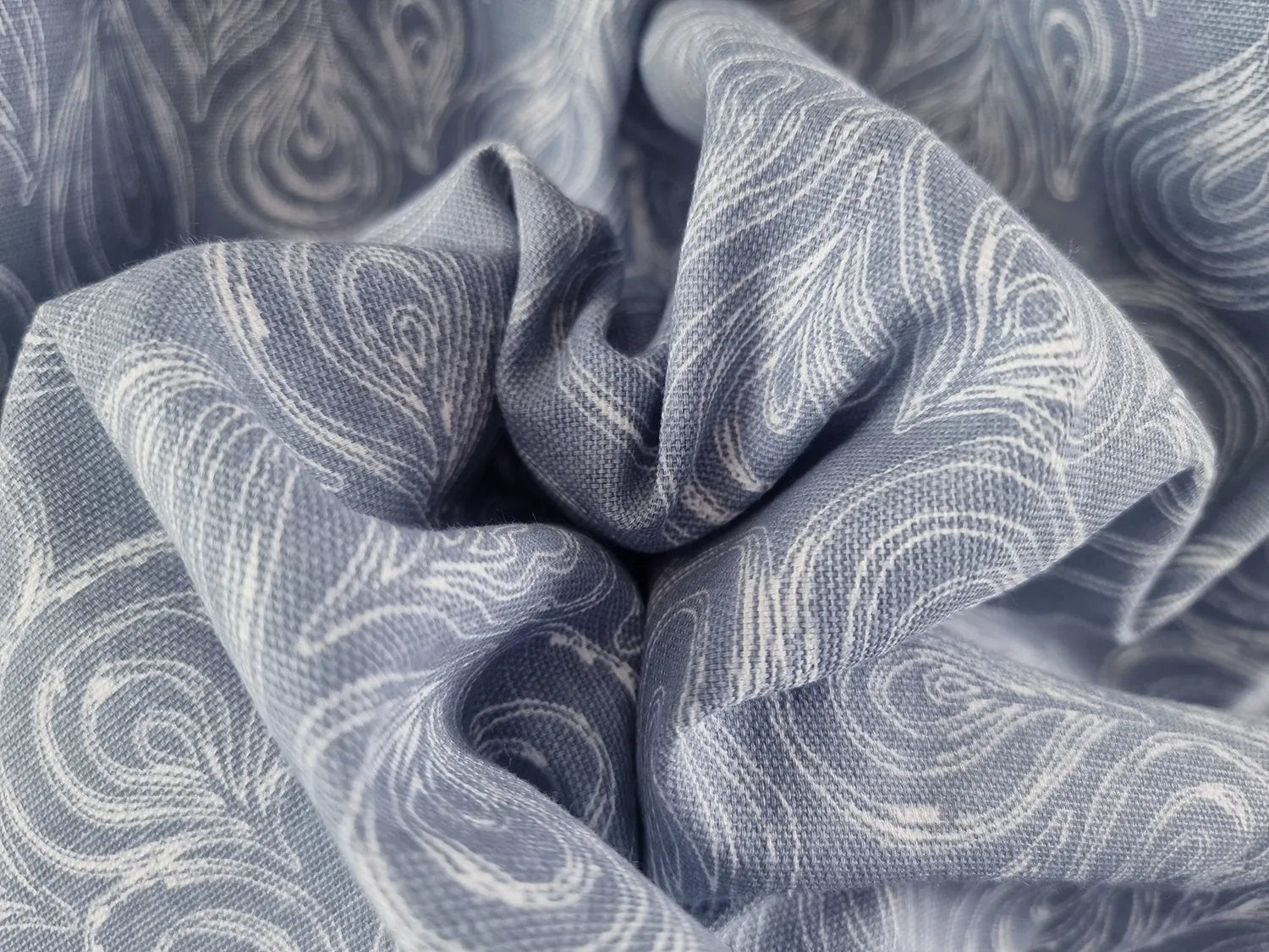 Záclony - Bavlnená záclona Merja (modrá)