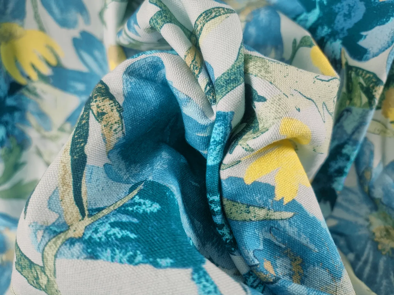 Záclony - Bavlnená záclona Cutie (modrá)