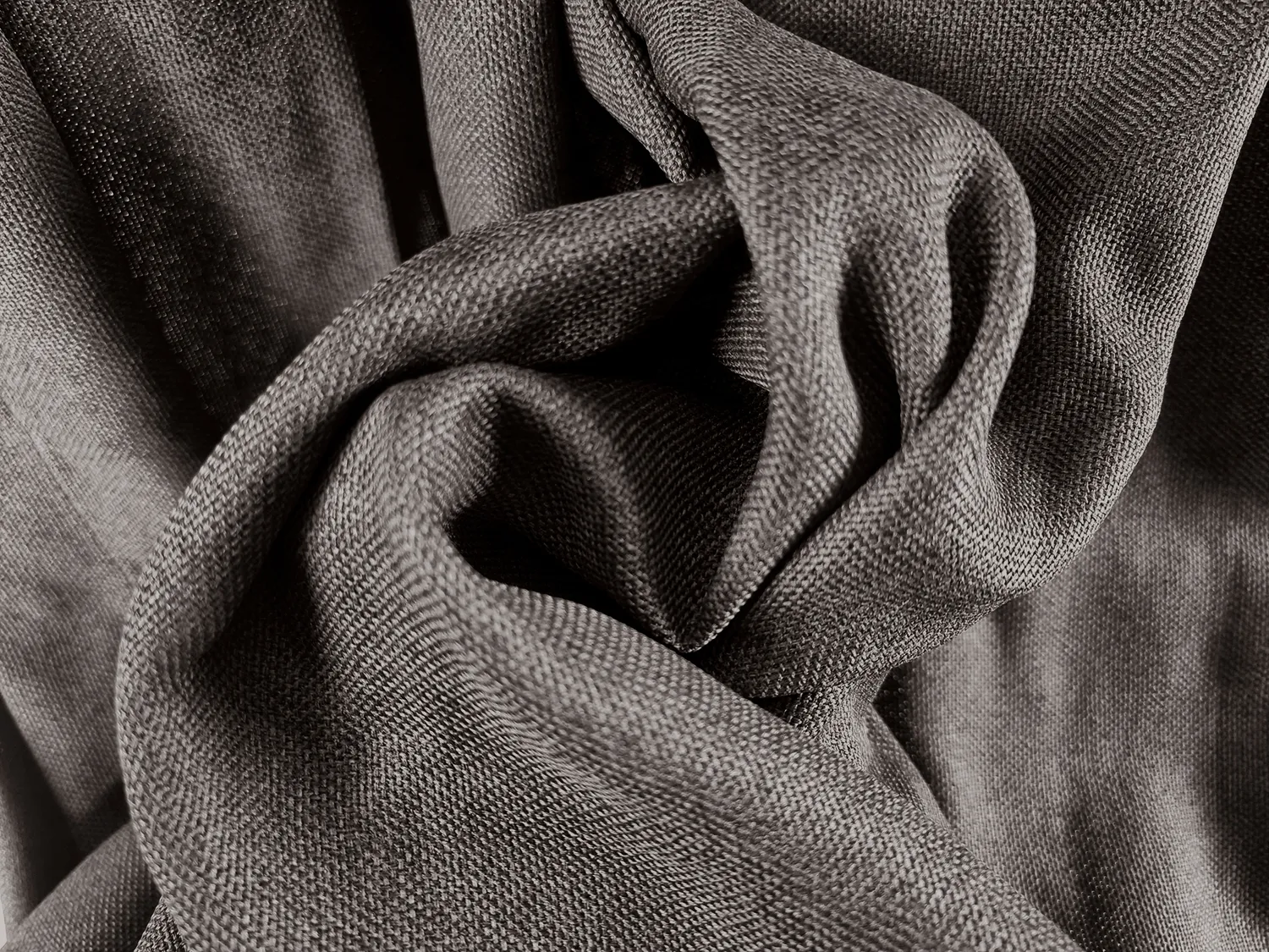 Záclony - Záclona z ľanu Lilou (čierna)