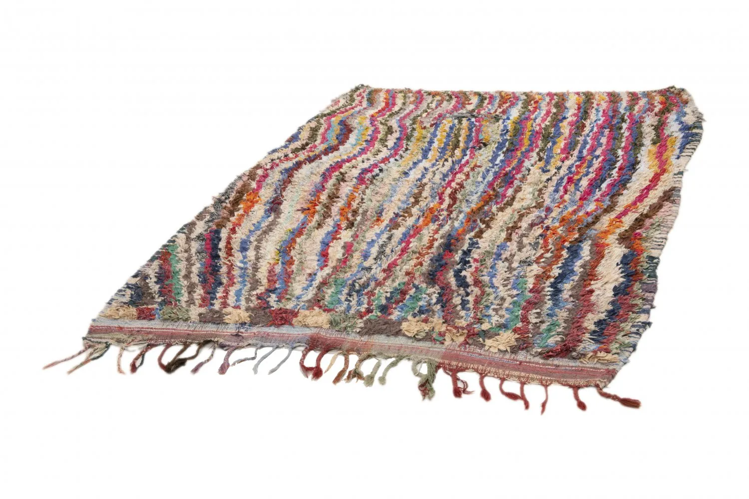 Marockansk Boucherouite-matta 195 x 150 cm