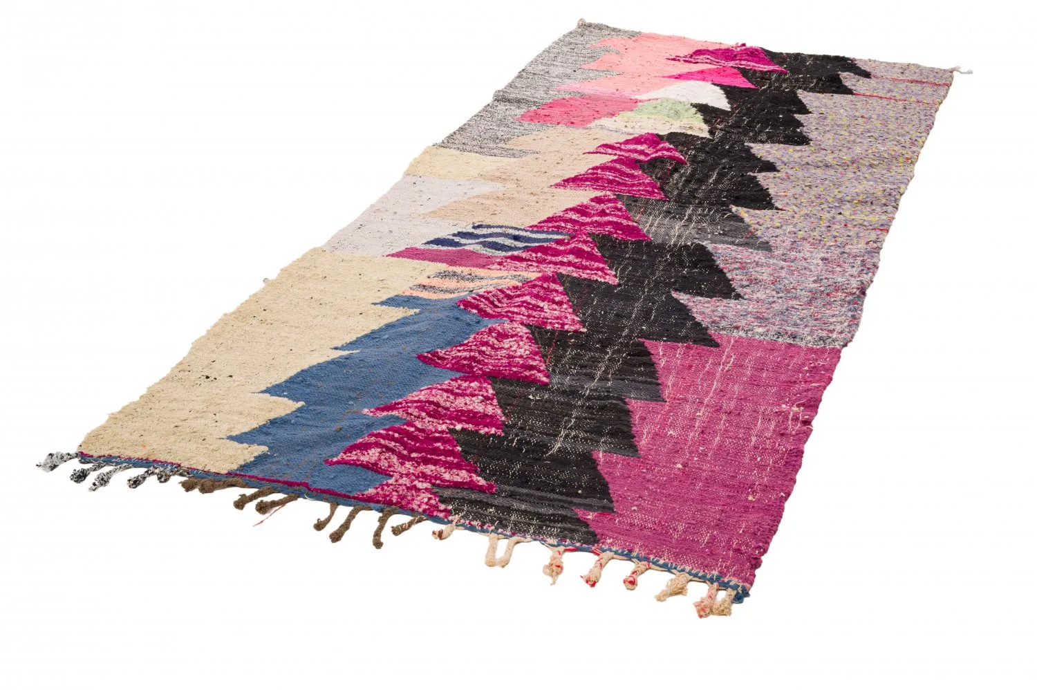 Koberec Berbere Marocký Boucherouite 125 x 290 cm