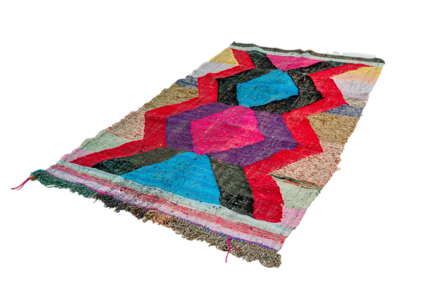 Koberec Berbere Marocký Boucherouite 125 x 235 cm
