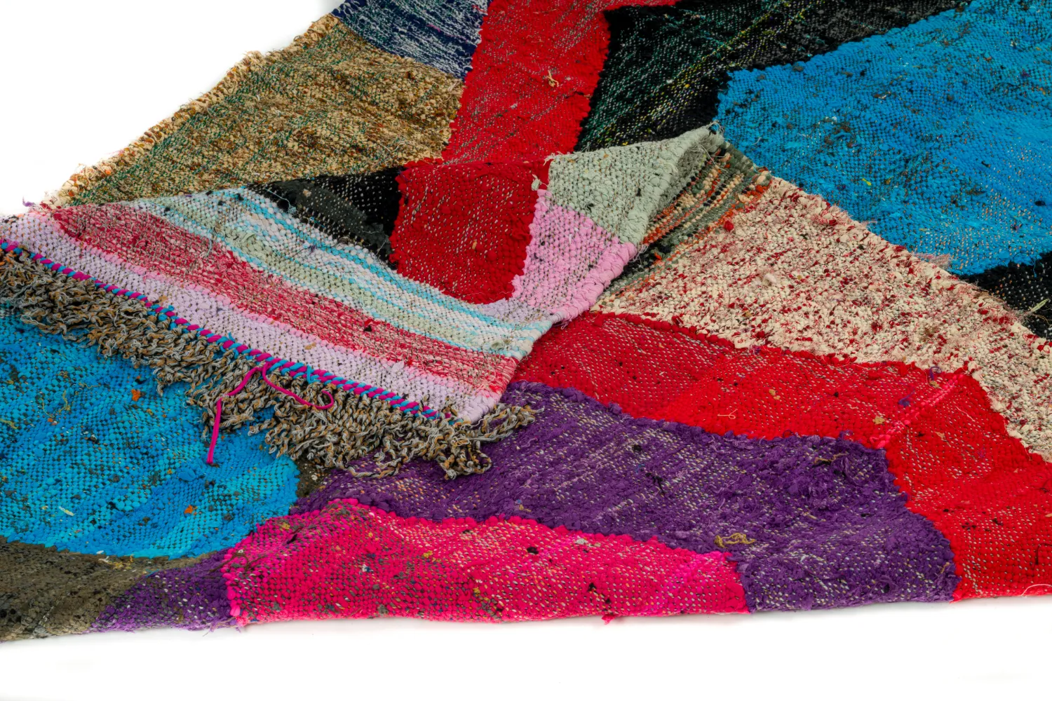 Koberec Berbere Marocký Boucherouite 125 x 235 cm